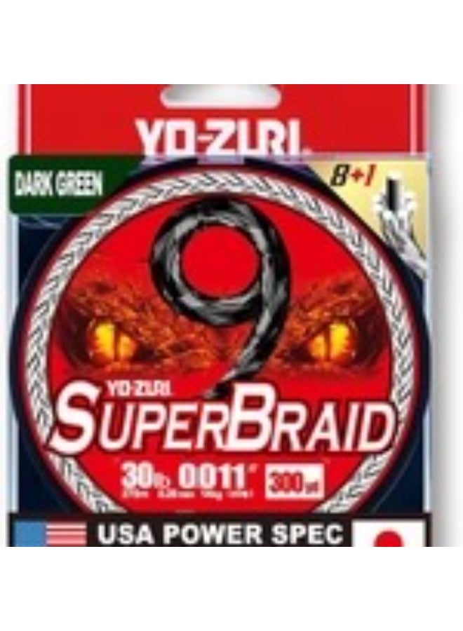 Yozuri YO-ZURI SUPERBRAID 9 – أخضر داكن وألوان متعددة - Image 1